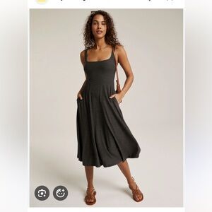 Beyond Yoga Black Midi Dress